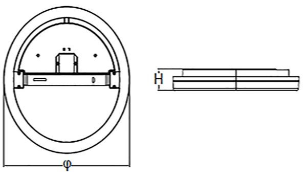 10CL LED CEILING LIGHT 36W